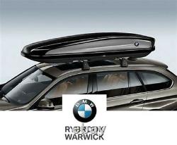 Genuine Brand New BMW Silver Roof Bars & Black Roof Box Set 420L Medium Sized