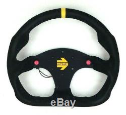 Genuine Momo Model Mod. 30 black suede steering wheel 320mm. Track race rally etc