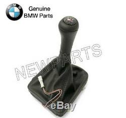 NEW For BMW E46 M3 01-06 Illuminated Black Leather Shift Knob with Boot Genuine