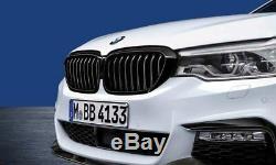 New Genuine BMW G30/G31 M Performance Black Kidney Grilles