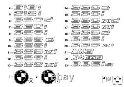 New Genuine Bmw 3 Series E90 E91 E92 E93 Rear M3 Label Sticker Badge Emblem
