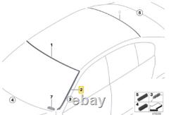New Genuine Bmw 3 Series F30 F31 F80 Drip Moulding For Windscreen Pair Set