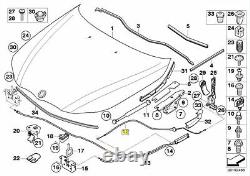 New Genuine Bmw 5 6 Series E60 E61 E63 E64 Bonnet Release Cable Bowden 7184451