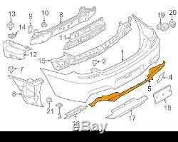 New Genuine Bmw 6 F12 F13 F06 11-17 Rear Bumper Diffuser With Two Muffler Holes