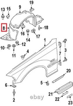 New Genuine Bmw Coupe 3 Series E46 Front Fender Liner Lower Left 8224985