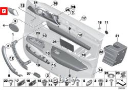 New Genuine Bmw F25 F26 Front Door Harman Kardon Black Speaker Covers Pair Set