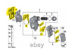 Oil Filter housing complete gasket set Genuine BMW D N47 N57 396 680 681 682