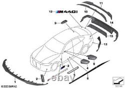 Application de feuille BMW M Performance droite gauche authentique en noir givré 51145A30BB6