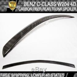 Benz Classe C W204 4d 08-14 Du Coffre Arrière De Démarrage Aileron Wing Réel En Fibre De Carbone Cf Couvercle