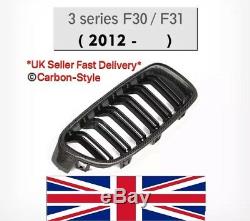 Bmw F30 F31 F34 F35 Carbone Véritable Remplacement De Fibre Grill Double Slat M3 Style