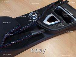 Bmw Série 3 4 F32 F30 F32 F36 F34 Garniture de couvercle latéral gauche de console centrale en Alcantara