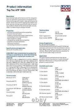 Boîte de vitesses ZF à 8 rapports pour transmission BMW avec filtre de carter et kit de service d'huile OE 7l