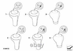 Bouton de levier de vitesses en cuir BMW d'origine avec plaque M 5 vitesses noir compatible E46 25117896031