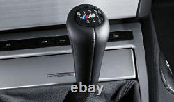 Bouton de levier de vitesses en cuir M à 6 vitesses BMW authentique 25117896884