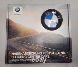 Capuchons de centre de moyeu en alliage flottant BMW authentiques (ensemble de 4) 65mm 36122455269