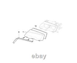 Couvercle de phare haute qualité en verre gauche d'origine BMW pour Série 3 E46 63126924043