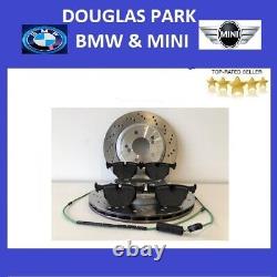 Disques, plaquettes et capteur arrière BMW d'origine 34212282303 & 34212282304
