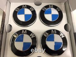 Ensemble authentique de 4 enjoliveurs de roue en alliage flottants BMW 68 mm 36122455269