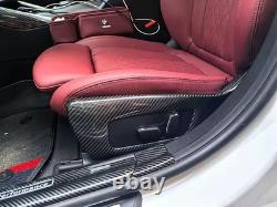 Garnitures de couverture de siège latéral en fibre de carbone véritable BMW Série 3 4 G20 G21 G22 G23 G26