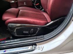 Garnitures de couverture de siège latéral en fibre de carbone véritable BMW Série 3 4 G20 G21 G22 G23 G26