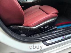 Garnitures de couverture de siège latéral en fibre de carbone véritable BMW Série 3 4 G20 G21 G22 G23 G26