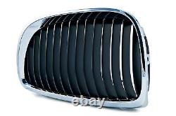 Grille Gauche NS BMW d'Origine avec Cadre Chromé Compatible E90 E90 LCI E92 51137157275
