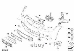 Grille Gauche NS BMW d'Origine avec Cadre Chromé Compatible E90 E90 LCI E92 51137157275