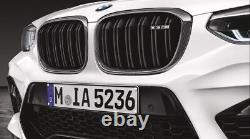 Grille décorative avant gauche en carbone M Performance d'origine BMW 51712462817