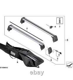 Jeu de barres de toit et de rails de toit authentique BMW U11 U12 X1 iX1 82715A34855 neuf