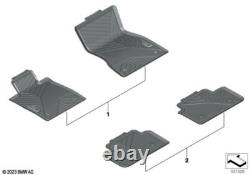 Jeu de tapis de sol arrière en caoutchouc BMW d'origine pour toutes les saisons, s'adapte aux modèles G60 G61 51475A87FF2