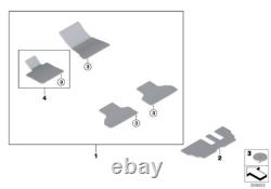 Jeu de tapis de sol d’origine BMW anthracite pour intérieur, compatible F15 F85 51477439864