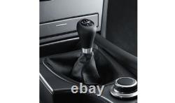 Knob de vitesses sport BMW M en cuir véritable, 6 vitesses, noir 25117896886
