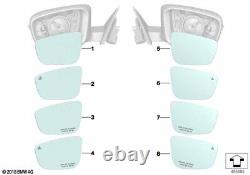 Miroir de rétroviseur droit côté conducteur BMW authentique en verre grand angle EC 51165A206E8.