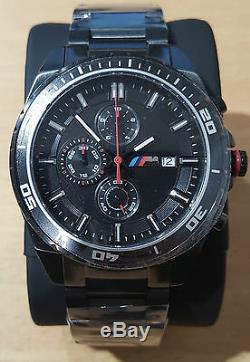 Montre Bmw M Chronograph 80262406694 Black Wristwatch Meilleur Cadeau Véritable Neuf