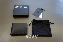 NIB Portefeuille porte-cartes, porte-monnaie et pochette en cuir BMW M Power authentique 80212454761