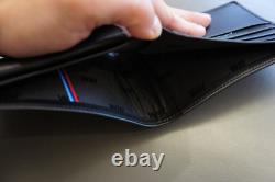 NIB Portefeuille porte-cartes, porte-monnaie et pochette en cuir BMW M Power authentique 80212454761