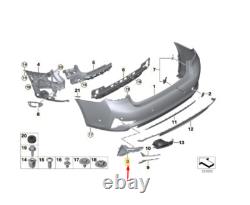 Nouveau Panneau de Garniture de Pare-chocs Arrière Droit O/s pour BMW Série 3 G20 51127463618