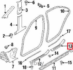 Nouveau cache de seuil de porte arrière gauche noir pour BMW Série 5 E39 51478178123