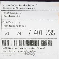 Nouveau conduit d'air avant inférieur du radiateur BMW 3 F30 F31 7401235 OEM authentique