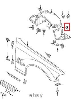 Nouveau garde-boue avant droit inférieur en plastique pour BMW Série 3 E46 8224986