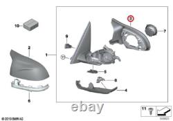 Nouveau lot de supports de rétroviseur avant d’origine BMW X3 X4 série M F97 F98, paire de cadres