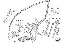 Nouveau moteur de régulateur de fenêtre avant droit BMW Série 3 E36 67628360978