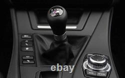 Nouveau pommeau de levier de vitesses BMW M-Sport authentique à 6 vitesses en cuir noir, levier de vitesses manuel