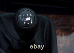 Nouveau pommeau de levier de vitesses BMW M-Sport authentique à 6 vitesses en cuir noir, levier de vitesses manuel