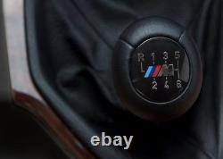 Nouveau pommeau de levier de vitesses BMW M-Sport authentique à 6 vitesses en cuir noir, levier de vitesses manuel