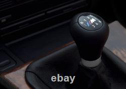 Nouveau pommeau de levier de vitesses BMW M-Sport authentique à 6 vitesses en cuir noir, levier de vitesses manuel