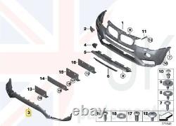 Panneau de pare-chocs avant neuf d'origine Bmw X4 F26 avec trous pour PDC noir 51117389904