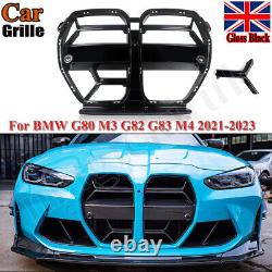 Pour BMW G80 M3 G82 G83 M4 2021+ Grille de calandre avant en noir brillant style CSL