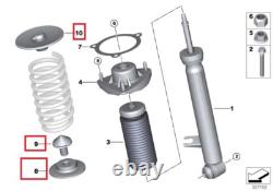 Set de coussinets supérieurs et inférieurs de ressort arrière d'origine BMW pour X5 Série E70, 6 pièces
