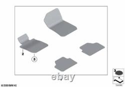 Tapis de sol BMW d'origine en velours Oyster, compatible avec F12 F12 LCI 51477230385